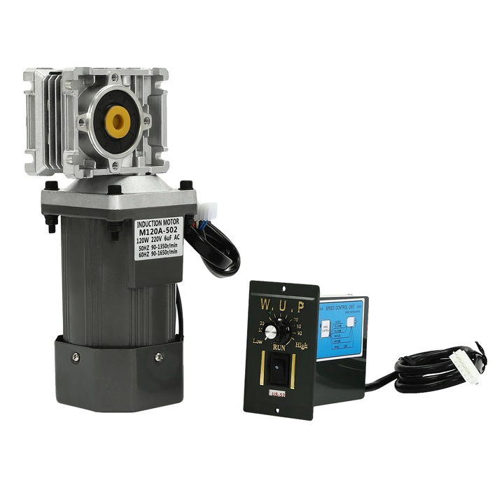 Motor cu rotite de melc, 120W, raport de reducere 1:80, gri, 14mm