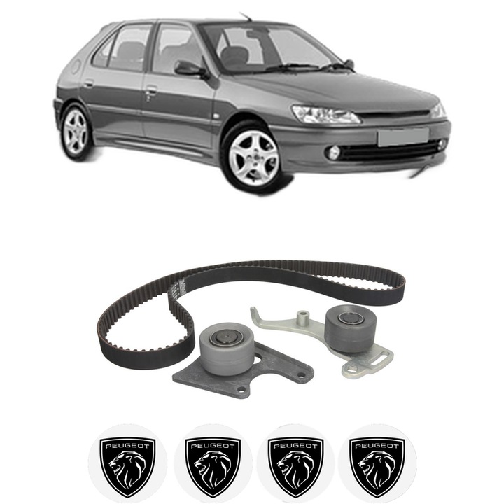 Set kit distributie PEUGEOT 306 Hatchback (7A, 7C, N3, N5) 1.9 D din 1993-2001 KW 47 CP 64 CMC 1905, Auto, INA, 4 Stickere auto cu PEUGEOT