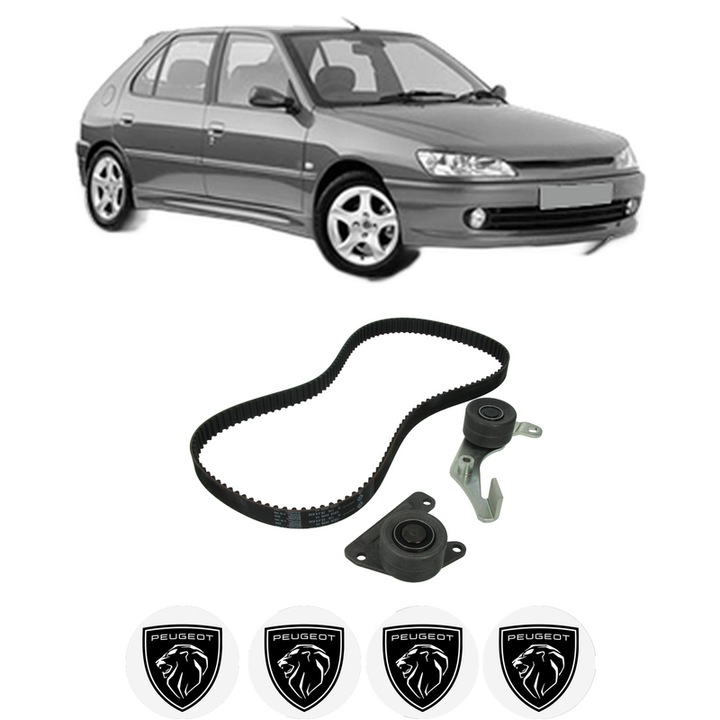 Set kit distributie PEUGEOT 306 Hatchback (7A, 7C, N3, N5) 1.9 D din 1993-2001 KW 47 CP 64 CMC 1905, Auto, INA, 4 Stickere auto cu PEUGEOT