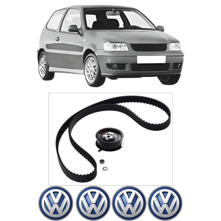 Set kit distributie Volkswagen POLO (6N2) 1.9 D din 1999-2001 KW 47 CP 64 CMC 1896, Auto, Continental Contitech, 4 Stickere auto cu Volkswagen