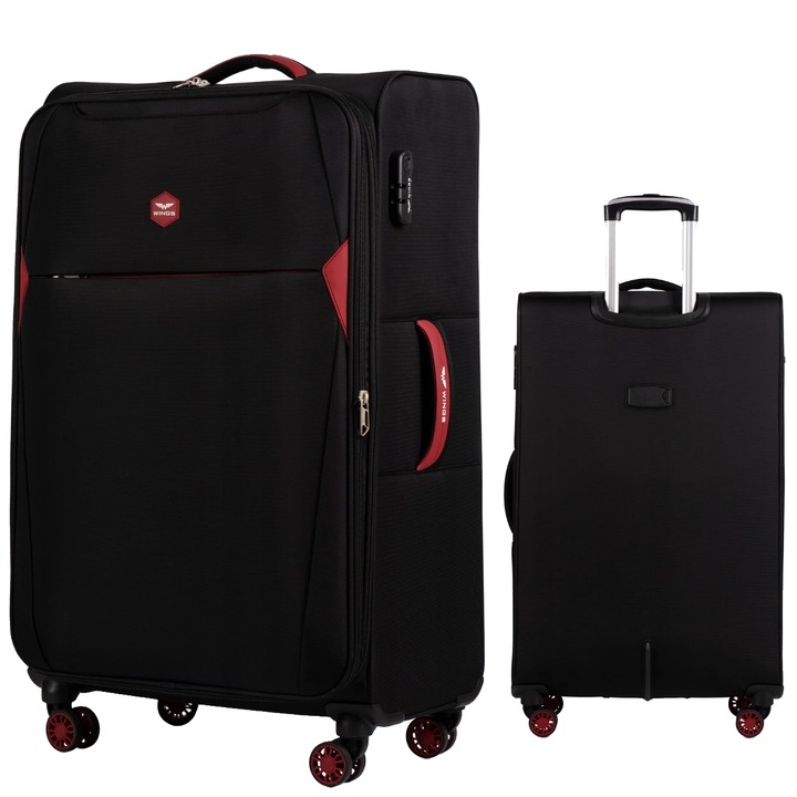 Куфар, 79x47x30 см, 110 л, двойни въртящи се колела, регулируема телескопична дръжка