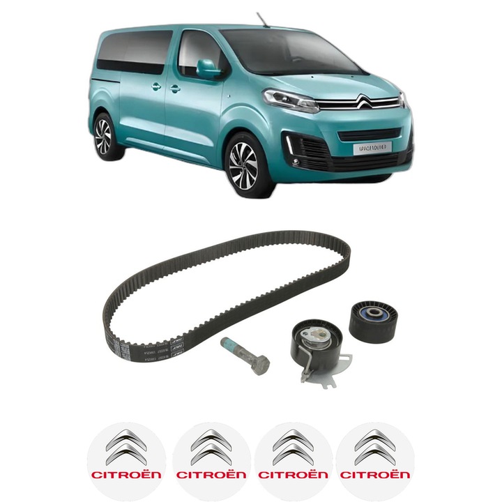 Set kit distributie CITROEN SPACETOURER Bus (V_) 2.0 BlueHDi 150 din 2016 KW 110 CP 150 CMC 1997, Auto, SKF, 4 Stickere auto cu CITROEN