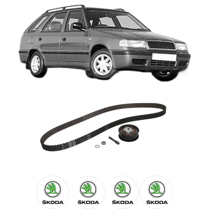 Set kit distributie SKODA FELICIA II Estate (6U5) 1.9 D din 1998-2001 KW 47 CP 64 CMC 1896, Auto, SKF, 4 Stickere auto cu SKODA