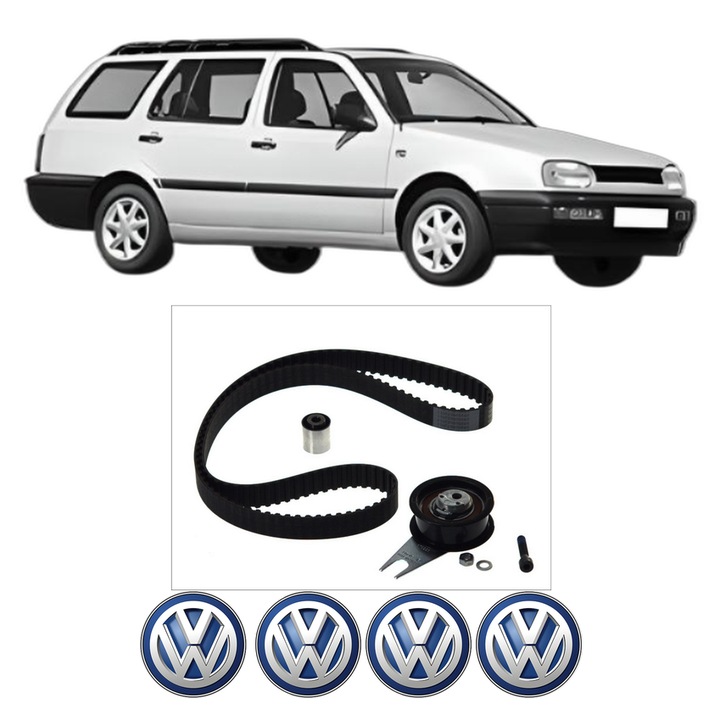 Set kit distributie Volkswagen GOLF III Variant (1H5) 1.9 TDI din 1994-1999 KW 66 CP 90 CMC 1896, Auto, Continental Contitech, 4 Stickere auto cu Volkswagen