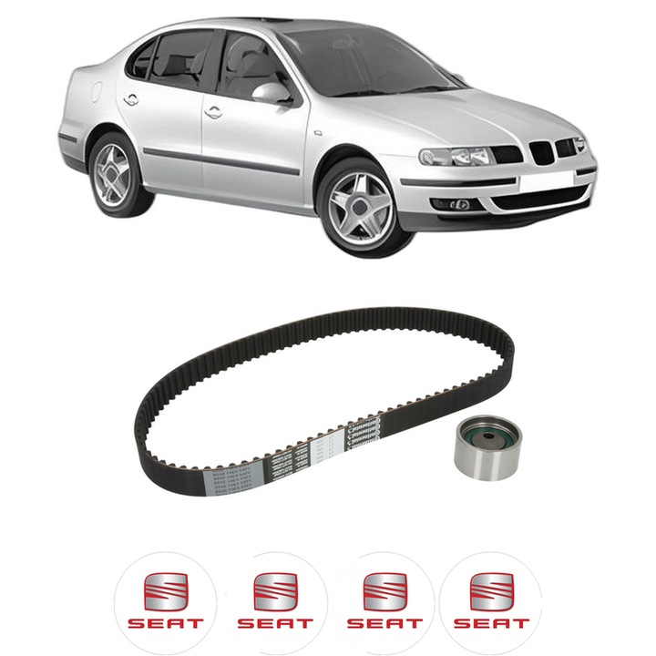 Set kit distributie SEAT TOLEDO II (1M2) 1.9 TDI din 1999-2004 KW 66 CP 90 CMC 1896, Auto, Continental Contitech, 4 Stickere auto cu SEAT