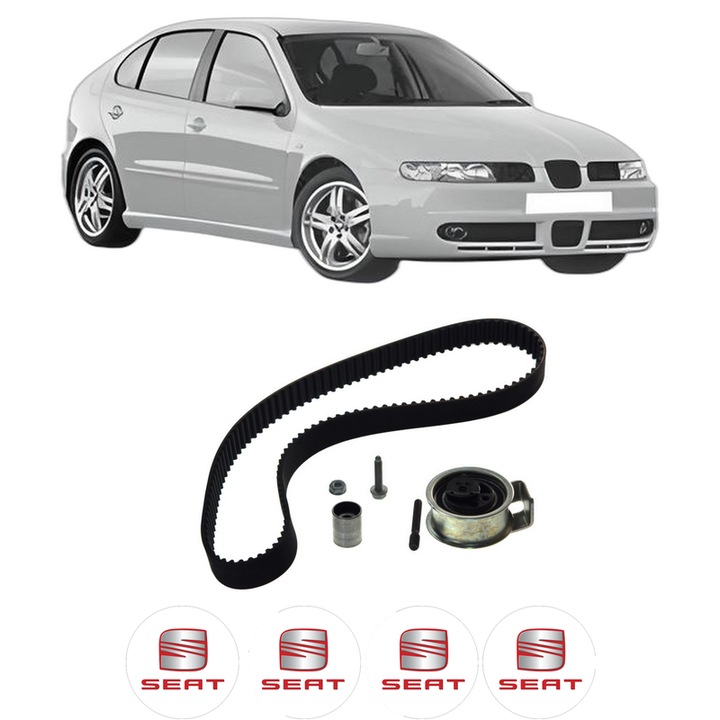 Set kit distributie SEAT LEON (1M1) 1.9 TDI Syncro din 2002-2006 KW 110 CP 150 CMC 1896, Auto, SKF, 4 Stickere auto cu SEAT