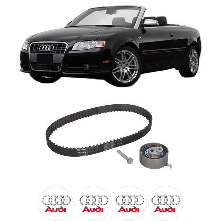Set kit distributie AUDI A4 B7 Convertible (8HE) 3.0 TDI quattro din 2006-2009 KW 150 CP 204 CMC 2967, Auto, SKF, 4 Stickere auto cu AUDI