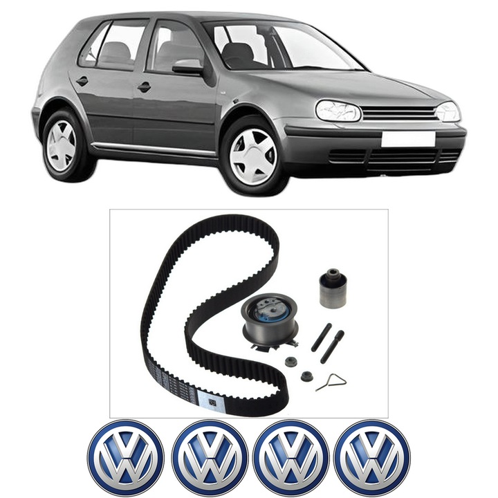 Set kit distributie Volkswagen GOLF IV (1J1) 1.9 TDI 4motion din 2000-2005 KW 96 CP 130 CMC 1896, Auto, SKF, 4 Stickere auto cu Volkswagen
