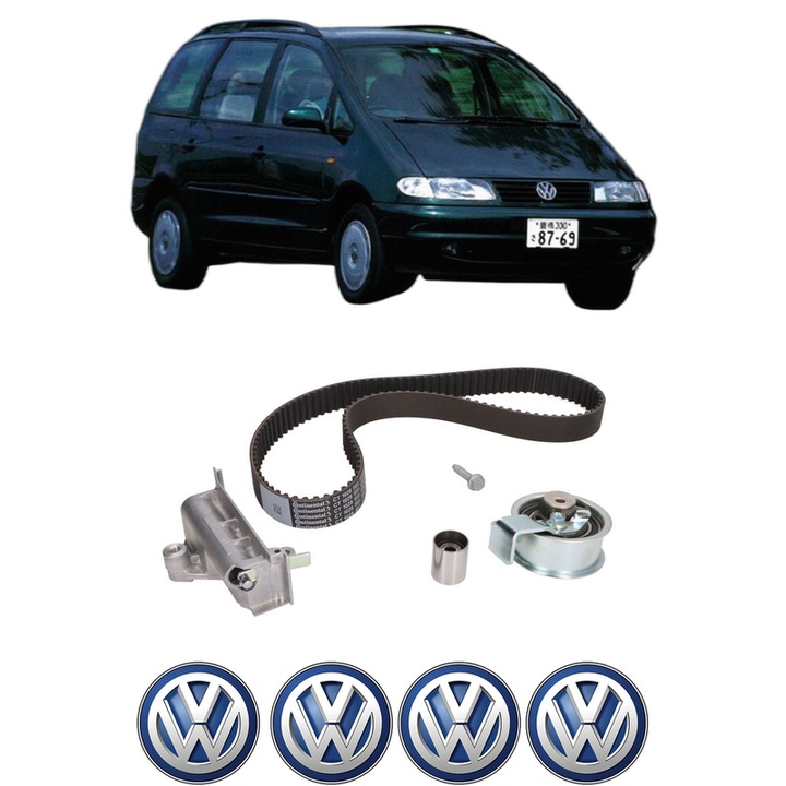 Set kit distributie Volkswagen SHARAN VAN (7M_) 1.9 TDI (7M6, 7M9) din 2000-2010 KW 85 CP 116 CMC 1896, Auto, Continental Contitech, 4 Stickere auto cu Volkswagen