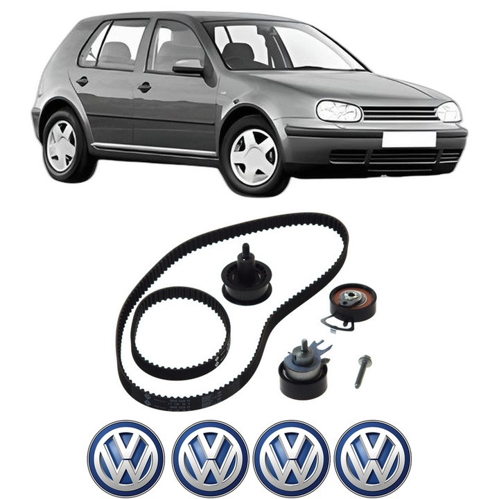 Set kit distributie Volkswagen GOLF IV (1J1) 1.6 16V din 2000-2005 KW 77 CP 105 CMC 1598, Auto, INA, 4 Stickere auto cu Volkswagen