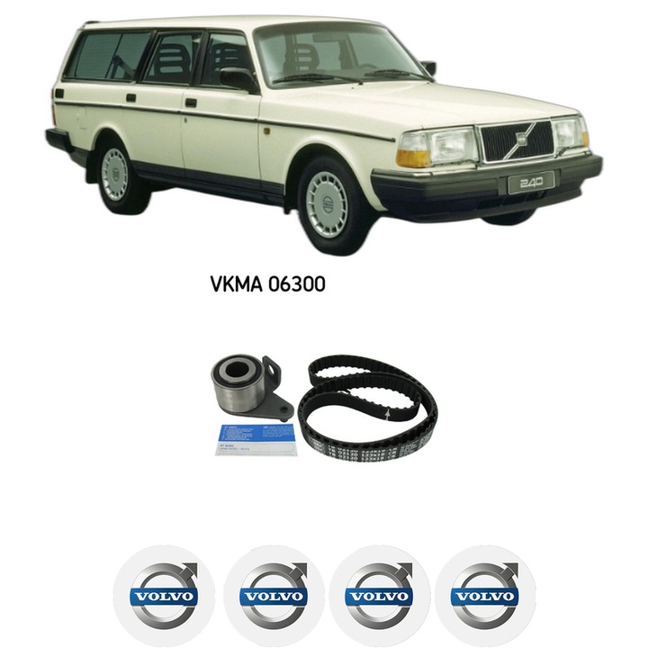 Set kit distributie VOLVO 240 Kombi (P245) 2.0 din 1976-1982 KW 66 CP 90 CMC 1986, Auto, SKF, 4 Stickere auto cu VOLVO