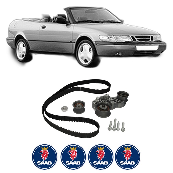 Set kit distributie SAAB 900 II Convertible 2.0 i din 1993-1998 KW 96 CP 131 CMC 1985, Auto, SKF, 4 Stickere auto cu SAAB