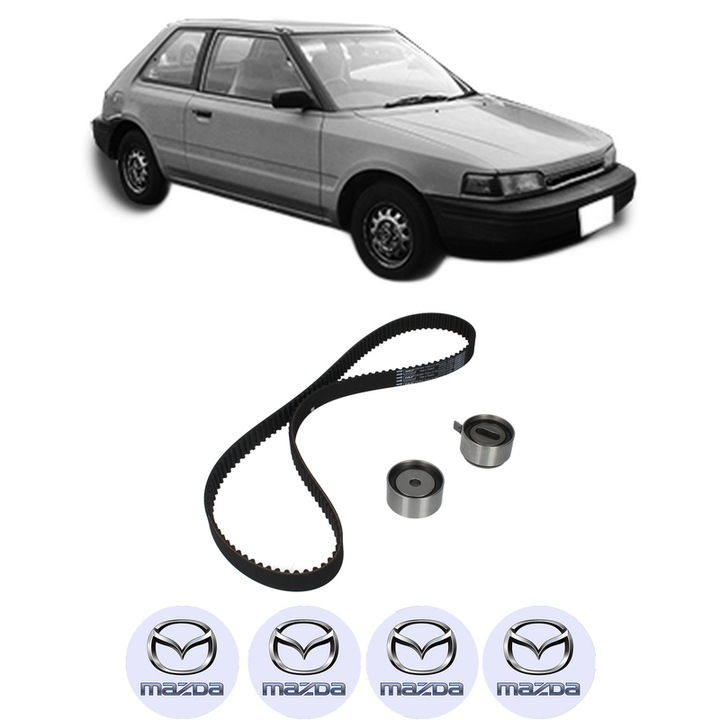 Set kit distributie MAZDA 323 C IV (BG) 1.6 16V (BG6Z) din 1991-1994 KW 65 CP 88 CMC 1597, Auto, SKF, 4 Stickere auto cu MAZDA