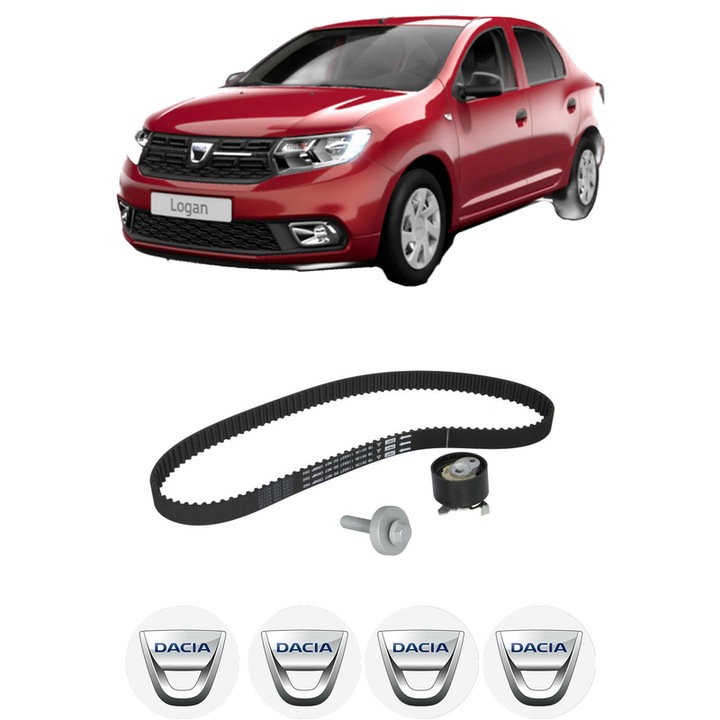 Set kit distributie DACIA LOGAN II 1.0 LPG din 2019 KW 74 CP 101 CMC 999, Auto, SKF, 4 Stickere auto cu DACIA
