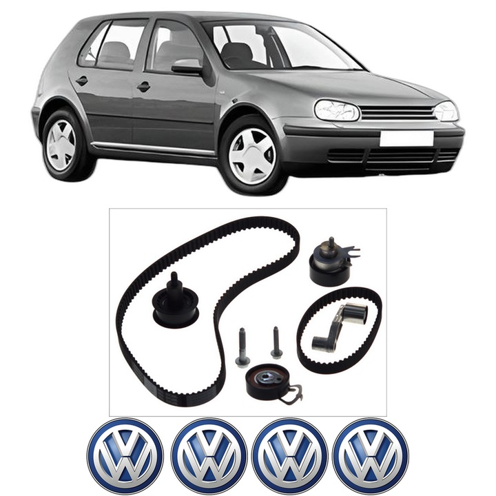 Set kit distributie Volkswagen GOLF IV (1J1) 1.4 16V din 1997-2004 KW 55 CP 75 CMC 1390, Auto, Continental Contitech, 4 Stickere auto cu Volkswagen