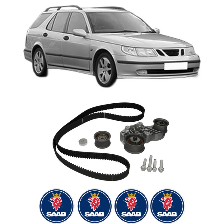 Set kit distributie SAAB 9-5 Estate (YS3E) 3.0 V6t din 1998-2005 KW 147 CP 200 CMC 2962, Auto, SKF, 4 Stickere auto cu SAAB