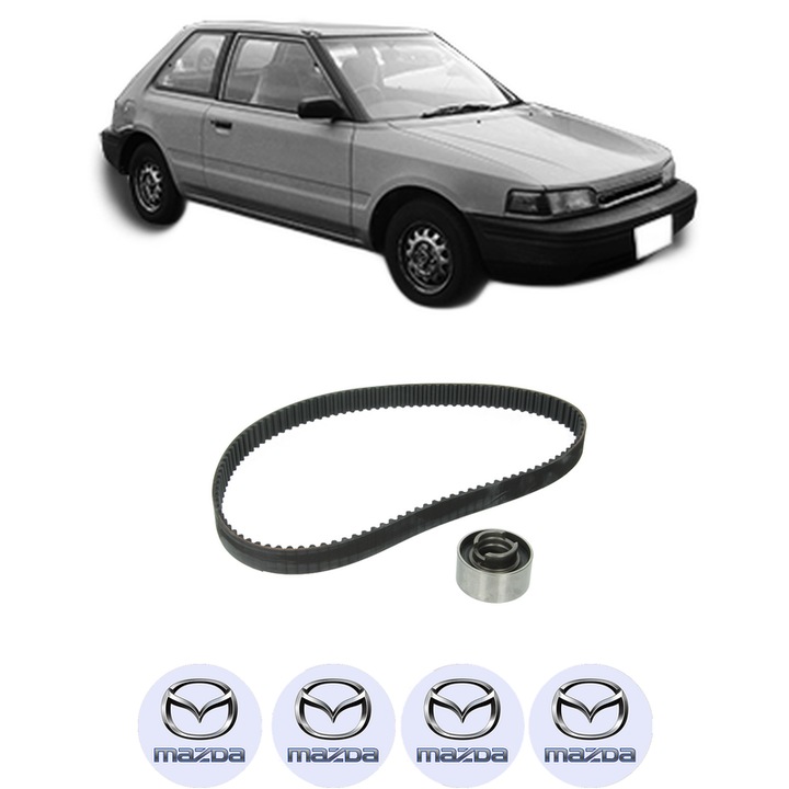 Set kit distributie MAZDA 323 C IV (BG) 1.6 16V (BG6Z) din 1991-1994 KW 65 CP 88 CMC 1597, Auto, INA, 4 Stickere auto cu MAZDA