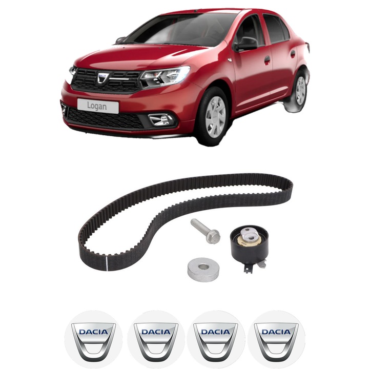 Set kit distributie DACIA LOGAN II 1.0 SCe 75 din 2017 KW 54 CP 73 CMC 998, Auto, Continental Contitech, 4 Stickere auto cu DACIA