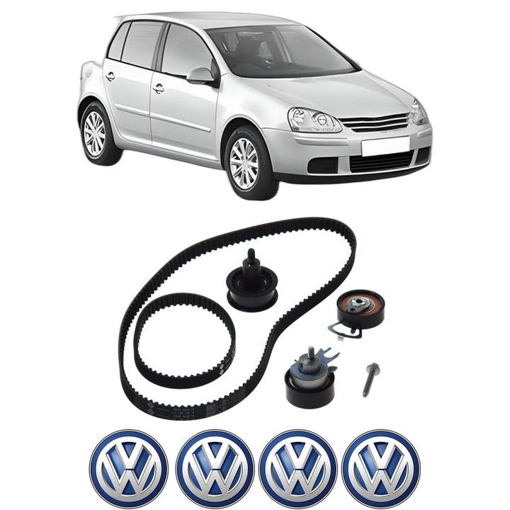 Set kit distributie Volkswagen GOLF V (1K1) 1.4 16V din 2003-2006 KW 55 CP 75 CMC 1390, Auto, INA, 4 Stickere auto cu Volkswagen