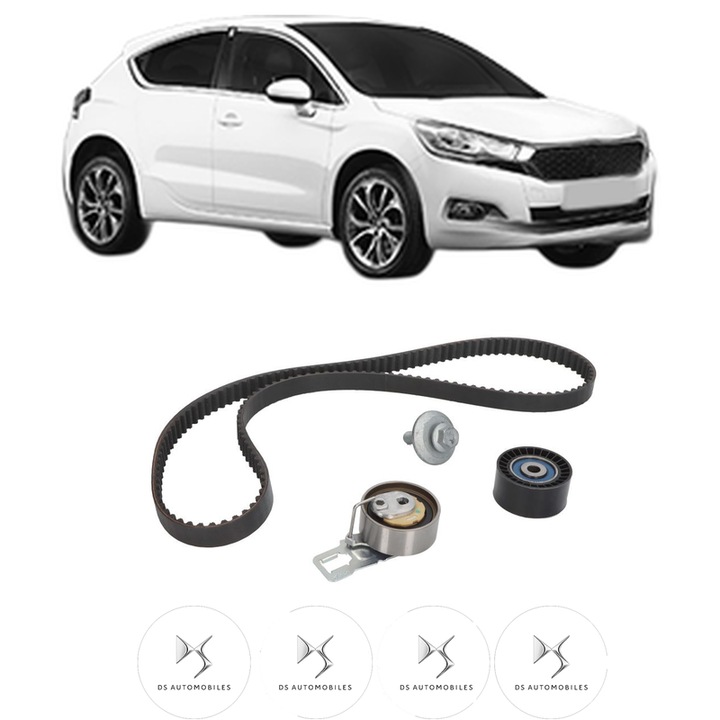 Set kit distributie DS DS 4 / DS 4 CROSSBACK (NX_) 1.6 BlueHDi 115 din 2015-2018 KW 85 CP 116 CMC 1560, Auto, SKF, 4 Stickere auto cu DS