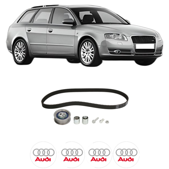 Set kit distributie AUDI A4 B7 Avant (8ED) 2.0 TFSI quattro din 2005-2008 KW 162 CP 220 CMC 1984, Auto, SKF, 4 Stickere auto cu AUDI
