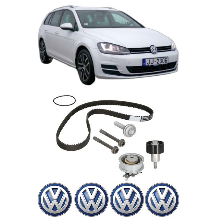 Set kit distributie Volkswagen GOLF VII Variant (BA5, BV5) 1.2 TSI din 2013-2017 KW 63 CP 86 CMC 1197, Auto, Continental Contitech, 4 Stickere auto cu Volkswagen
