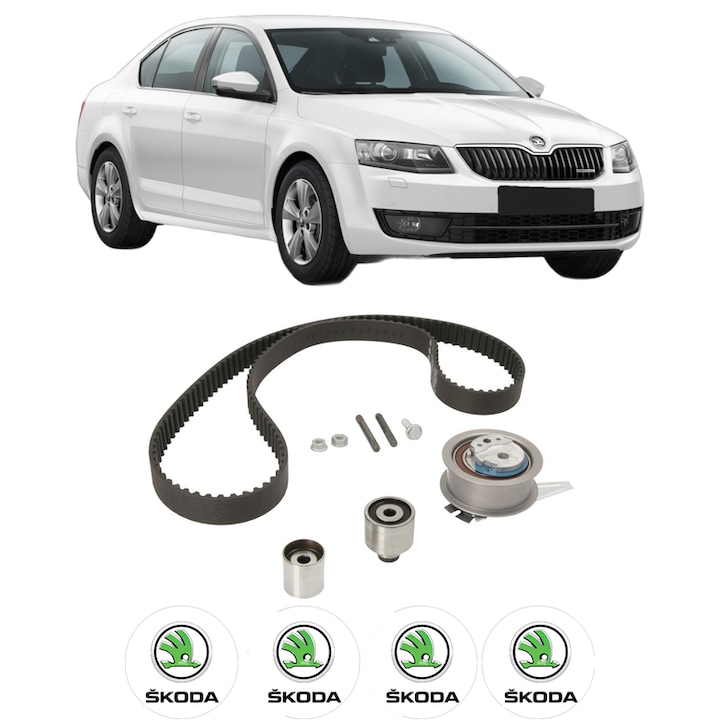 Set kit distributie SKODA OCTAVIA III (5E3, NL3, NR3) 2.0 TDI / TDI RS 4x4 din 2013-2020 KW 135 CP 184 CMC 1968, Auto, INA, 4 Stickere auto cu SKODA