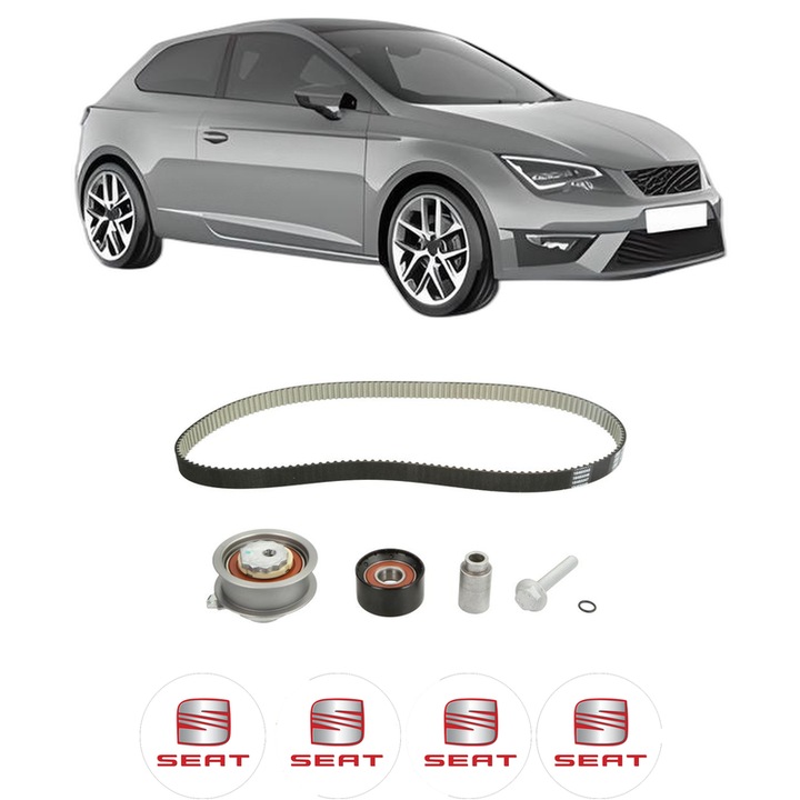Set kit distributie SEAT LEON SC (5F5) 1.4 TSI din 2014-2018 KW 110 CP 150 CMC 1395, Auto, SKF, 4 Stickere auto cu SEAT