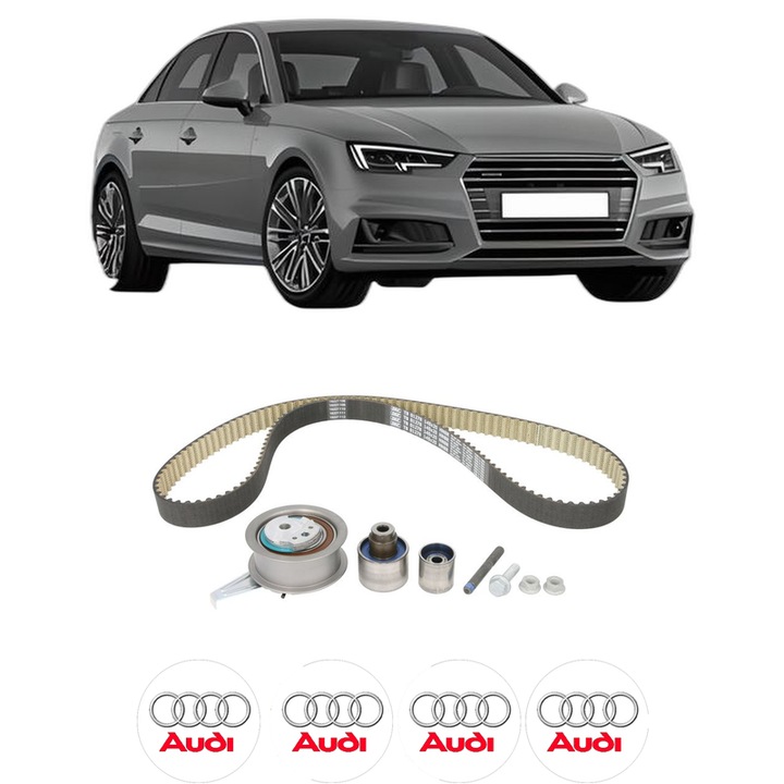 Set kit distributie AUDI A4 B9 (8W2, 8WC) 2.0 TDI din 2016-2019 KW 90 CP 122 CMC 1968, Auto, SKF, 4 Stickere auto cu AUDI