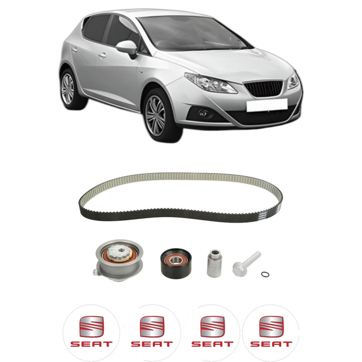 Set kit distributie SEAT IBIZA IV (6J5, 6P1) 1.2 TSI din 2015-2017 KW 66 CP 90 CMC 1197, Auto, SKF, 4 Stickere auto cu SEAT