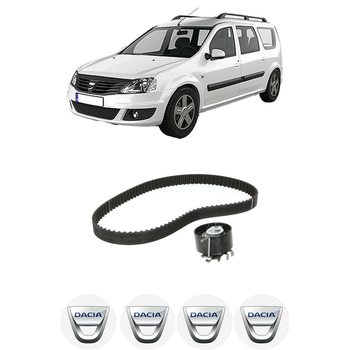 Set kit distributie DACIA LOGAN MCV II 1.2 LPG din 2013 KW 53 CP 72 CMC 1149, Auto, INA, 4 Stickere auto cu DACIA