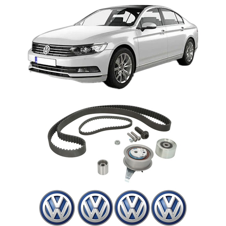 Set kit distributie Volkswagen PASSAT B8 (3G2, CB2) 2.0 TDI din 2014-2024 KW 110 CP 150 CMC 1968, Auto, Continental Contitech, 4 Stickere auto cu Volkswagen