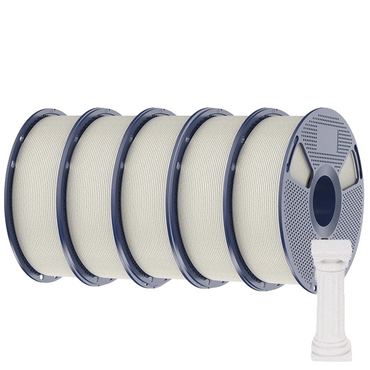 Filament 3D, PLA, efect marmura, culoare castan, 1.75mm, 1kg