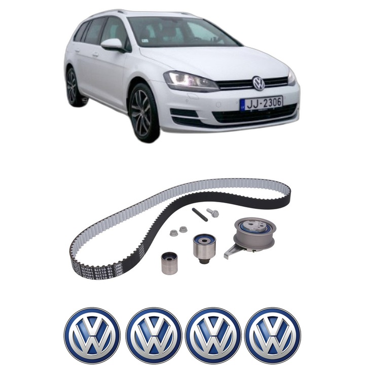 Set kit distributie Volkswagen GOLF VII Variant (BA5, BV5) 2.0 TDI 4motion din 2013-2020 KW 110 CP 150 CMC 1968, Auto, SKF, 4 Stickere auto cu Volkswagen