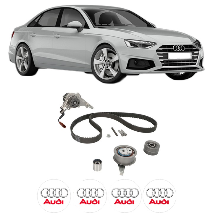 Set kit distributie AUDI A5 Sportback (F5A, F5F) 40 TDI Mild Hybrid din 2020 KW 150 CP 204 CMC 1968, Auto, INA, 4 Stickere auto cu AUDI