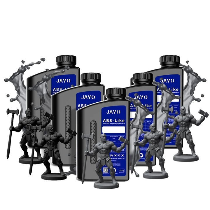 Fotopolimer gyanta, Jayo, ABS Like 3DG 2BK, megnövelt ellenállás, nagy pontosságú nyomtatás, 5 x 1000g