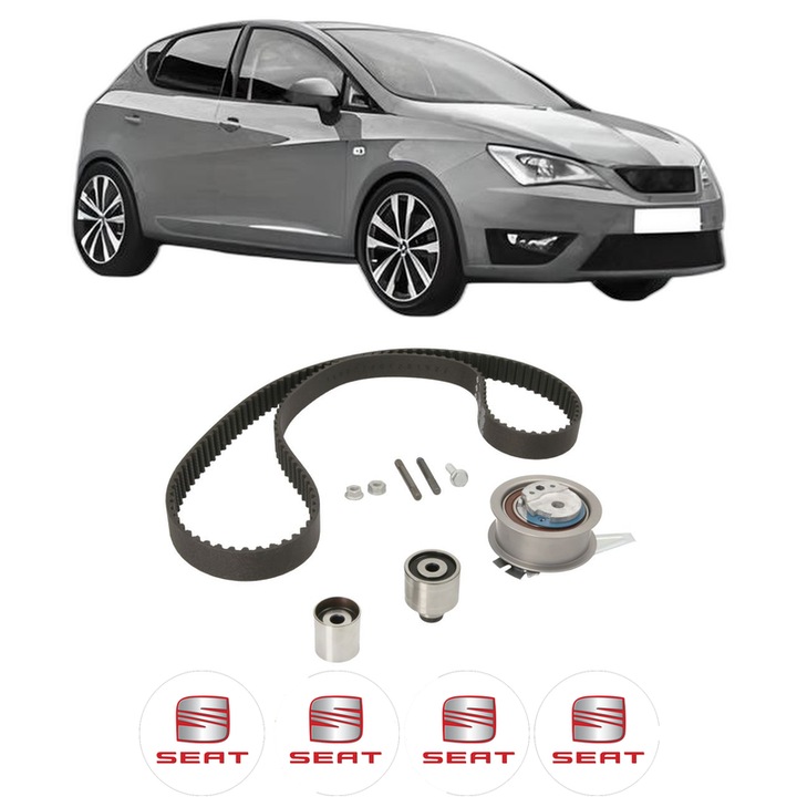 Set kit distributie SEAT IBIZA V (KJ1, KJG) 1.6 TDI din 2017 KW 59 CP 80 CMC 1598, Auto, INA, 4 Stickere auto cu SEAT