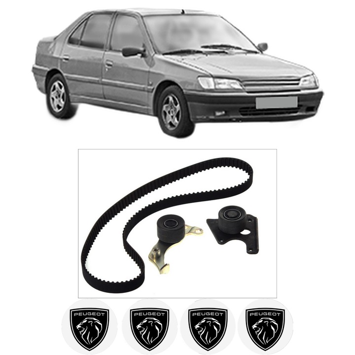 Set kit distributie PEUGEOT 306 (7B, N3, N5) 1.9 SLD din 1994-2001 KW 47 CP 64 CMC 1905, Auto, Continental Contitech, 4 Stickere auto cu PEUGEOT