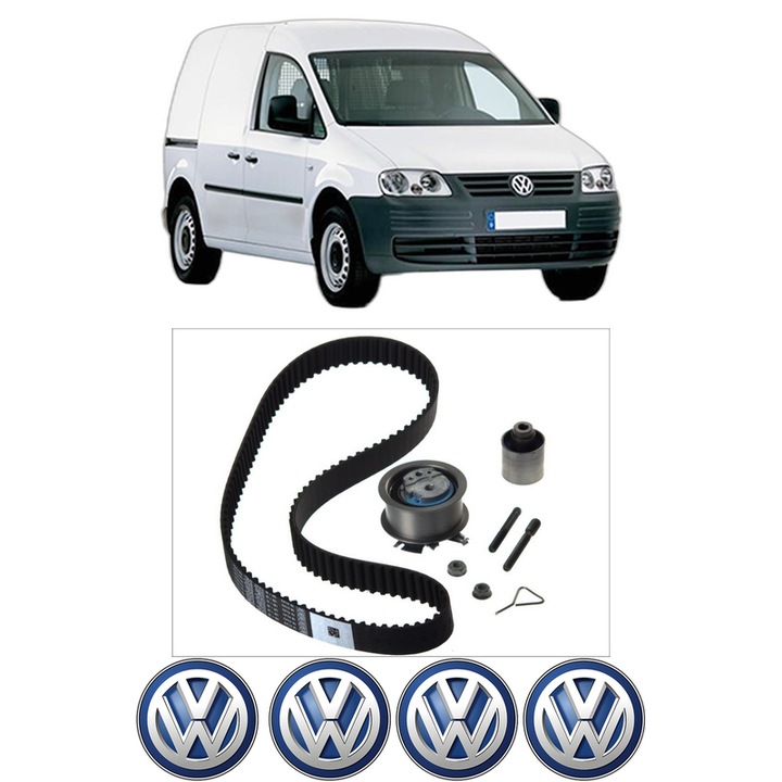 Set kit distributie Volkswagen CADDY III MPV (2KB, 2KJ, 2CB, 2CJ) 1.9 TDI 4motion din 2008-2010 KW 77 CP 105 CMC 1896, Auto, SKF, 4 Stickere auto cu Volkswagen