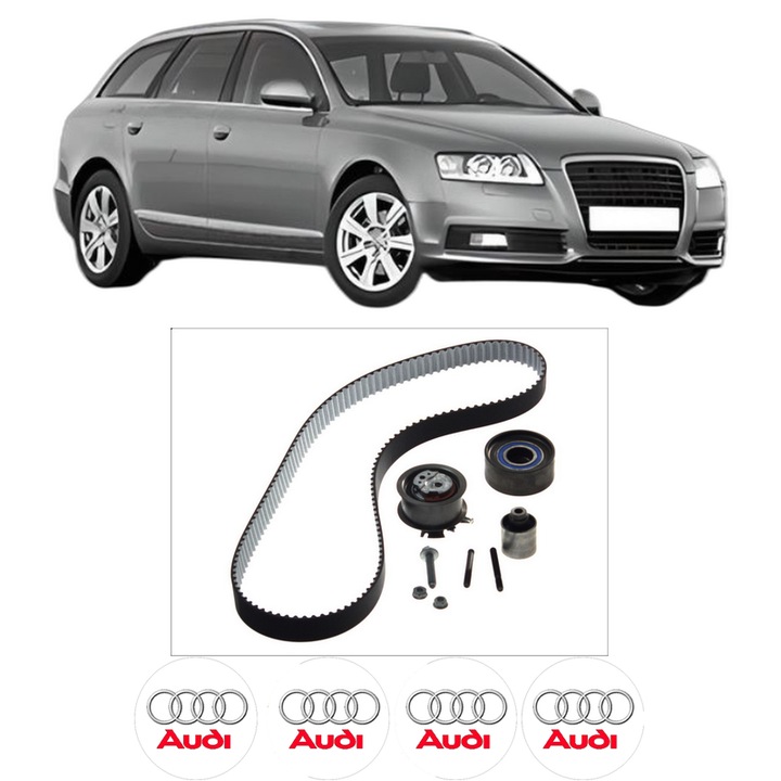 Set kit distributie AUDI A6 C6 Avant (4F5) 2.0 TDI din 2005-2008 KW 103 CP 140 CMC 1968, Auto, SKF, 4 Stickere auto cu AUDI