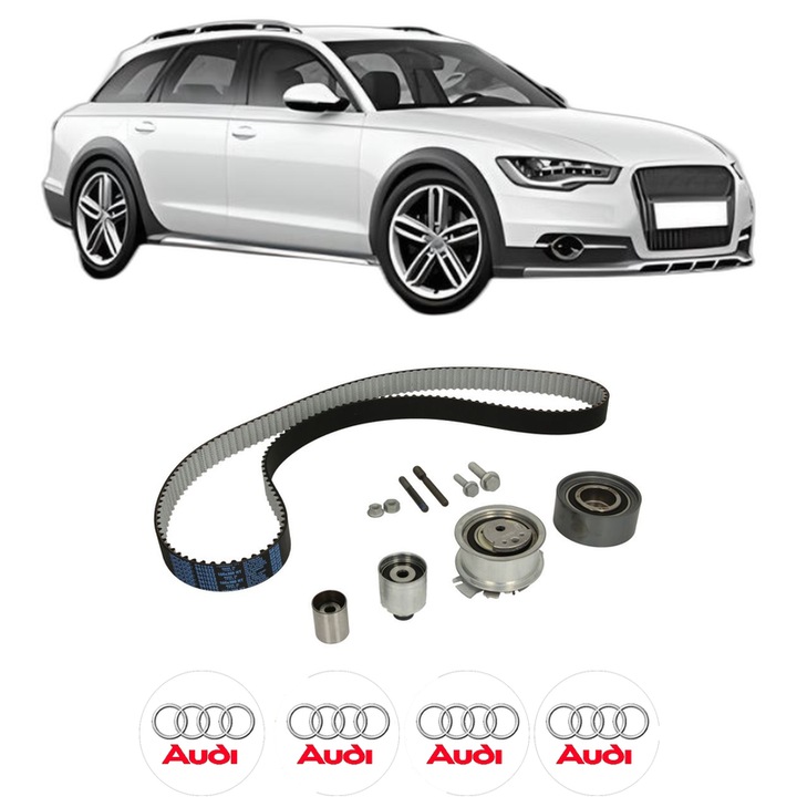 Set kit distributie AUDI A4 Allroad B8 (8KH) 2.0 TDI quattro din 2009-2016 KW 125 CP 170 CMC 1968, Auto, INA, 4 Stickere auto cu AUDI