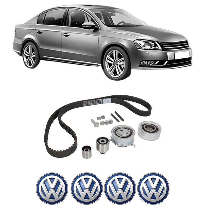 Set kit distributie Volkswagen PASSAT B7 (362) 2.0 TDI 4motion din 2013-2014 KW 130 CP 177 CMC 1968, Auto, Continental Contitech, 4 Stickere auto cu Volkswagen