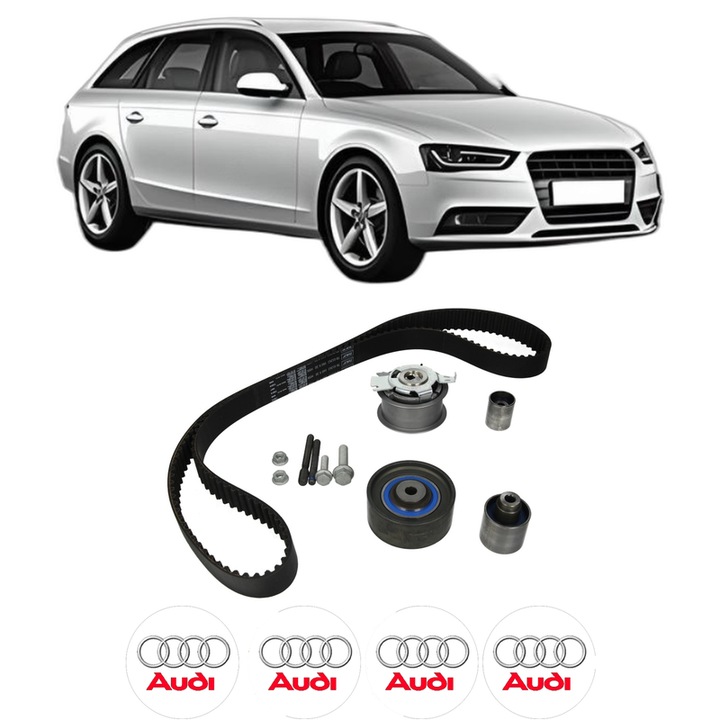 Set kit distributie AUDI A4 B8 Avant (8K5) 2.0 TDI din 2008-2015 KW 100 CP 136 CMC 1968, Auto, SKF, 4 Stickere auto cu AUDI