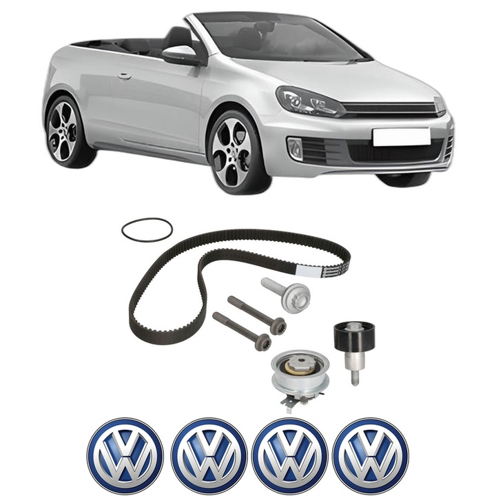 Set kit distributie Volkswagen GOLF VI Convertible (517) 1.2 TSI din 2011-2016 KW 77 CP 105 CMC 1197, Auto, Continental Contitech, 4 Stickere auto cu Volkswagen