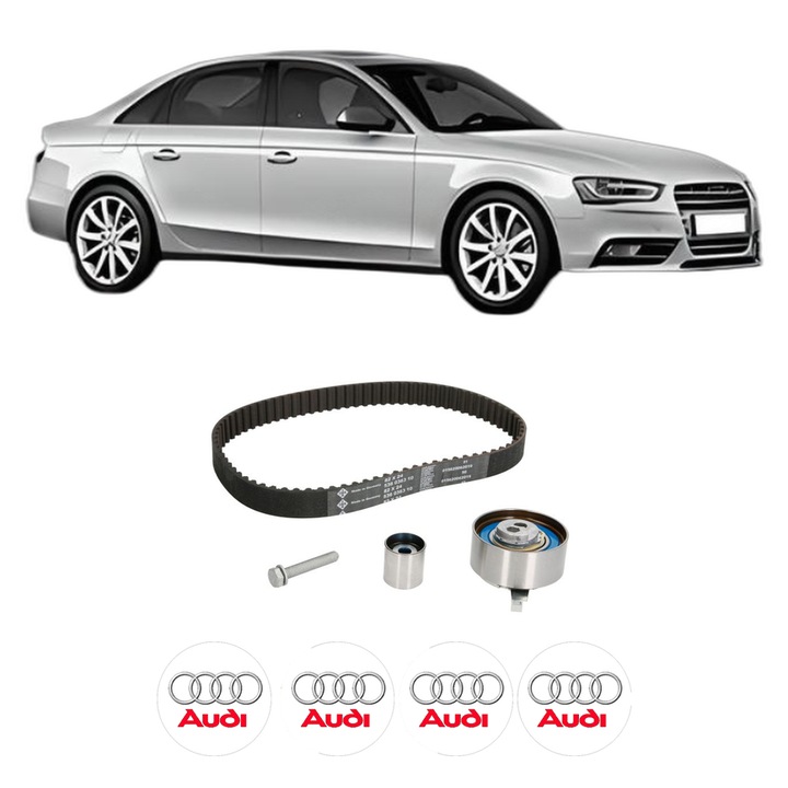 Set kit distributie AUDI A4 B8 (8K2) 3.0 TDI quattro din 2008-2010 KW 155 CP 211 CMC 2967, Auto, INA, 4 Stickere auto cu AUDI