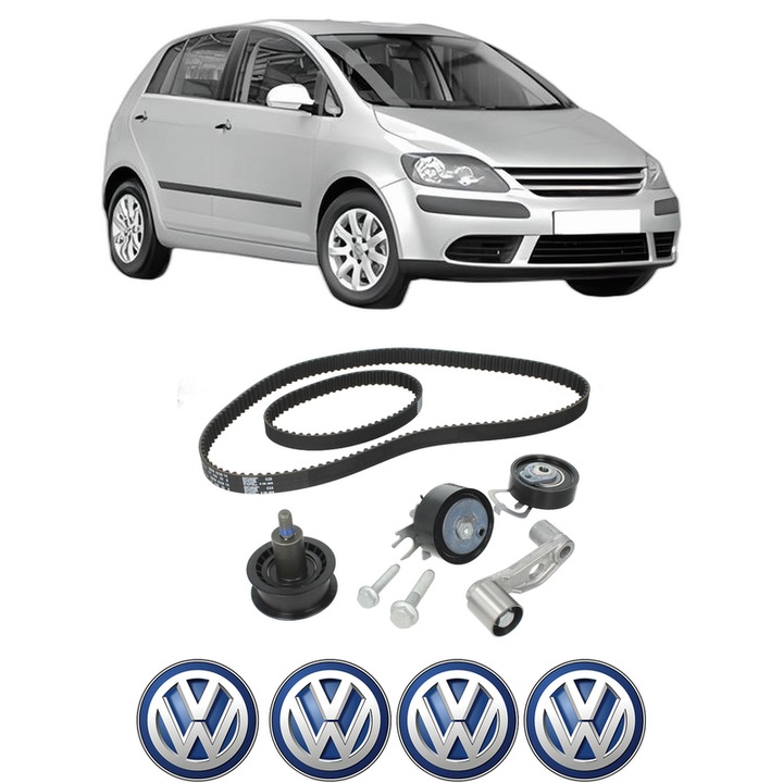 Set kit distributie Volkswagen GOLF PLUS V (5M1, 521) 1.4 16V din 2006-2013 KW 59 CP 80 CMC 1390, Auto, INA, 4 Stickere auto cu Volkswagen