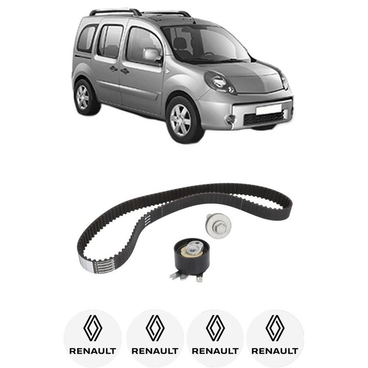 Set kit distributie RENAULT KANGOO / GRAND KANGOO II (KW0/1_) 1.5 dCi 95 (KW16) din 2019 KW 70 CP 95 CMC 1461, Auto, Continental Contitech, 4 Stickere auto cu RENAULT