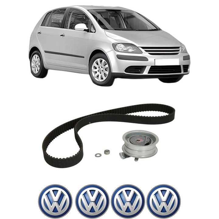 Set kit distributie Volkswagen GOLF PLUS V (5M1, 521) 1.6 din 2005-2013 KW 75 CP 102 CMC 1595, Auto, INA, 4 Stickere auto cu Volkswagen