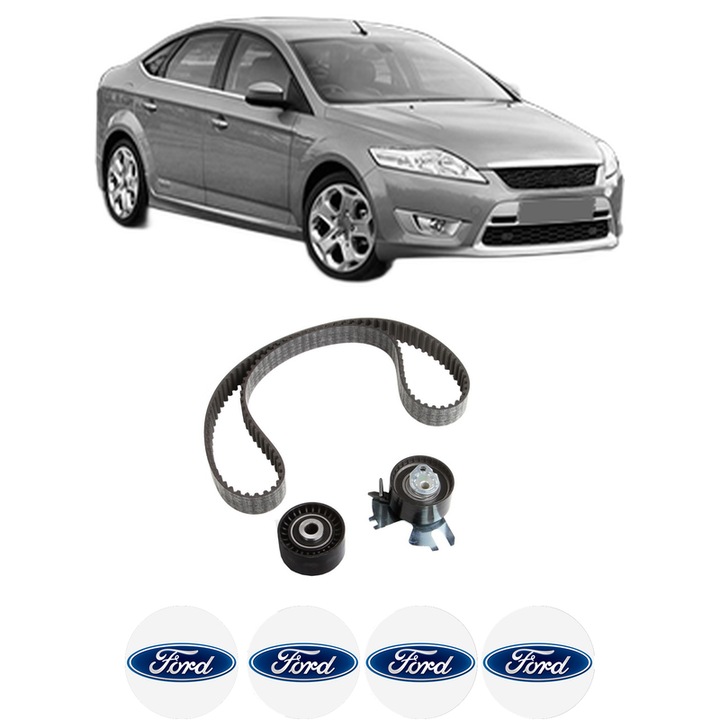 Set kit distributie FORD MONDEO IV Saloon (BA7) 2.0 TDCi din 2007-2015 KW 103 CP 140 CMC 1997, Auto, Continental Contitech, 4 Stickere auto cu FORD