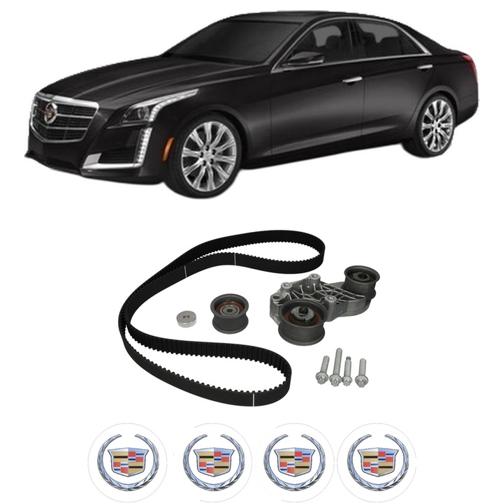Set kit distributie CADILLAC CTS 2.6 din 2003-2007 KW 133 CP 181 CMC 2597, Auto, SKF, 4 Stickere auto cu CADILLAC